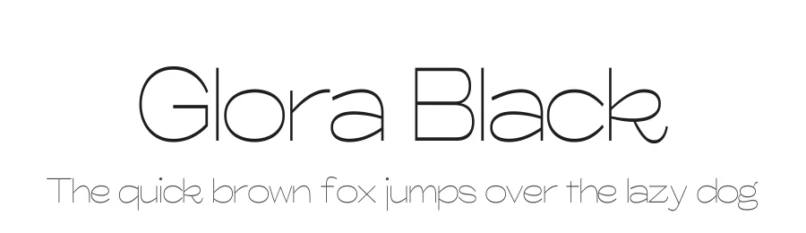 Glora Black by khaiuns β Sans Font