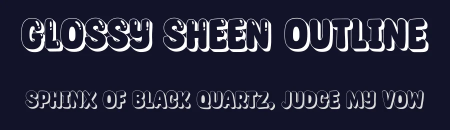 Glossy Sheen Outline by Ali Hamidi — Display Font — thumbnail 2