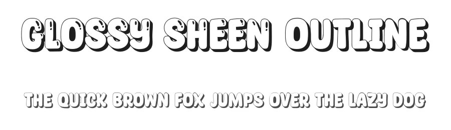 Glossy Sheen Outline by Ali Hamidi — Display Font
