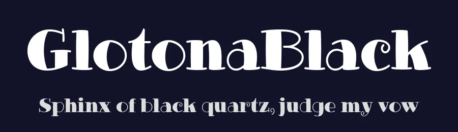 GlotonaBlack by Fernando Haro — Display Font — thumbnail 2