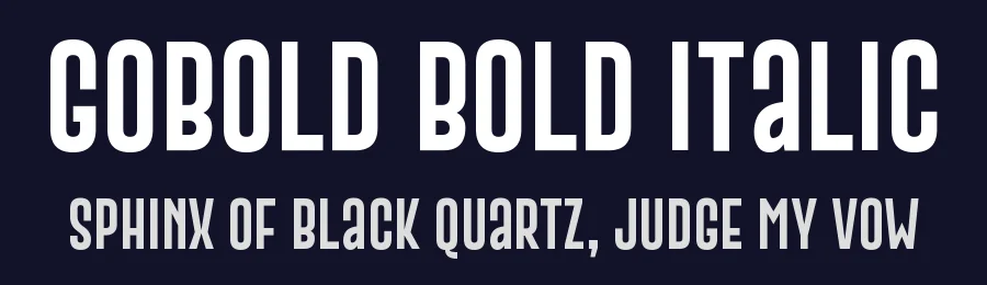 Gobold Bold Italic by Situjuh Nazara — Display Font — thumbnail 2