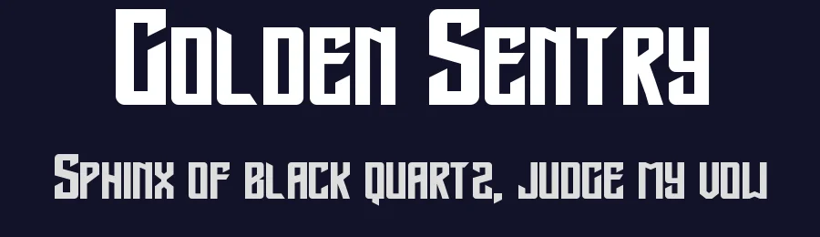 Golden Sentry by Hilton Santos — Display Font — thumbnail 2