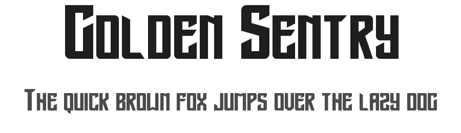 Golden Sentry by Hilton Santos โ Display Font