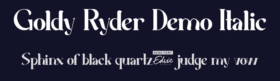 Goldy Ryder Demo Italic by Shalsha & Suci Anita — Display Font — thumbnail 2