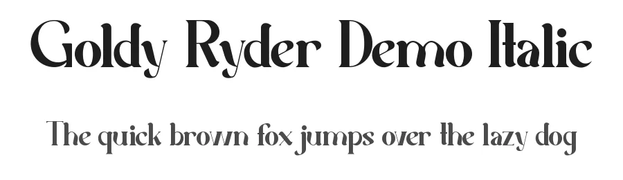 Goldy Ryder Demo Italic by Shalsha & Suci Anita — Display Font
