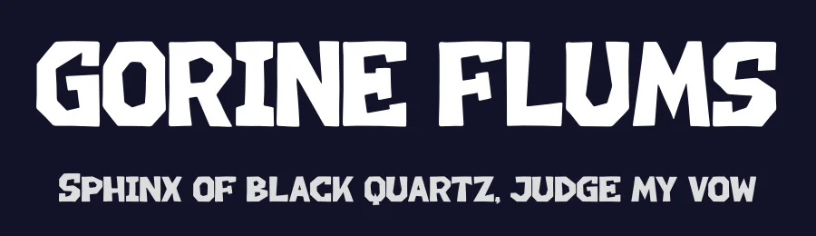 GORINE FLUMS by Heru Utama Putra — Display Font — thumbnail 2