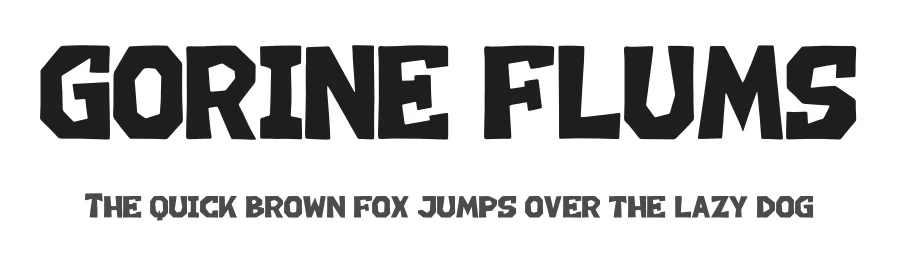 GORINE FLUMS by Heru Utama Putra — Display Font