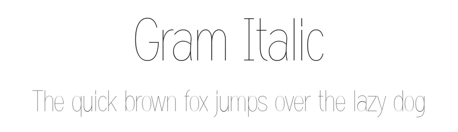 Gram Italic by Scott Simpson β Display Font