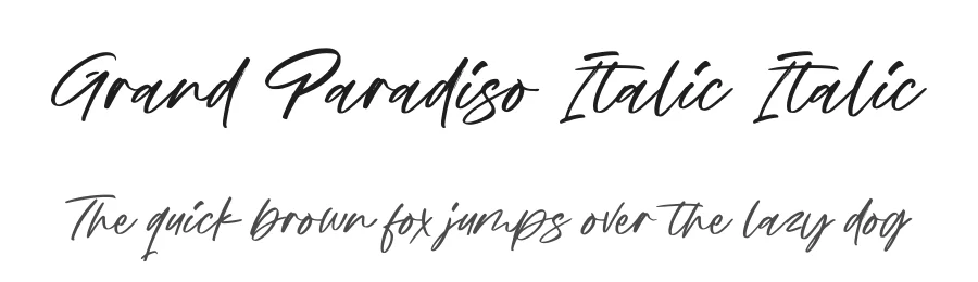 Grand Paradiso Italic Italic by Ardian Nuvianto β Display Font