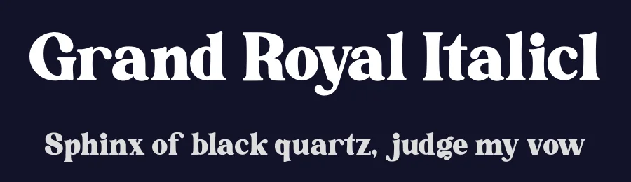 Grand Royal Italic1 by Heru Utama Putra — Serif Font — thumbnail 2
