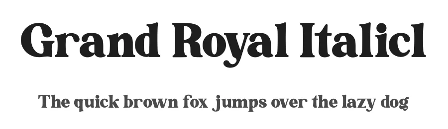 Grand Royal Italic1 by Heru Utama Putra — Serif Font
