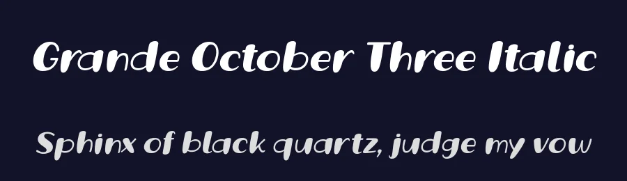 Grande October Three Italic by Situjuh Nazara — Display Font — thumbnail 2