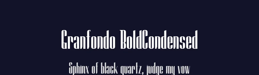 Granfondo BoldCondensed by Fabio Servolo — Display Font — thumbnail 2