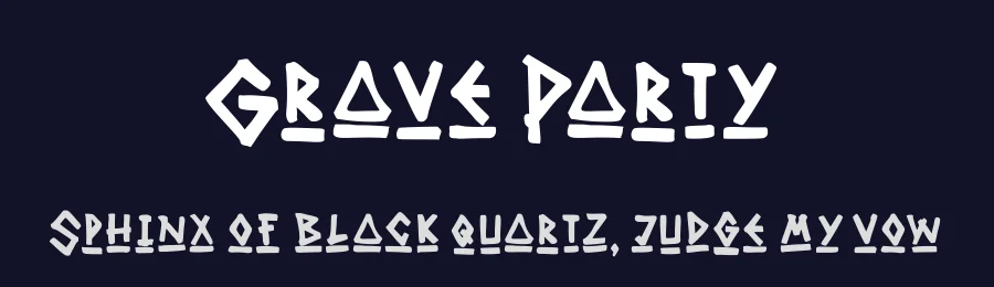 Grave Party by Masa Aska Sanurumi — Display Font — thumbnail 2