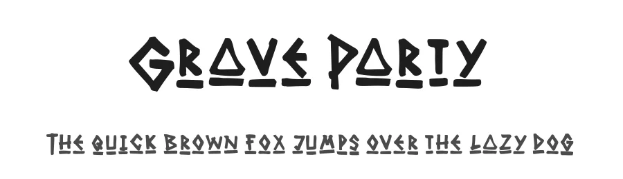 Grave Party by Masa Aska Sanurumi — Display Font