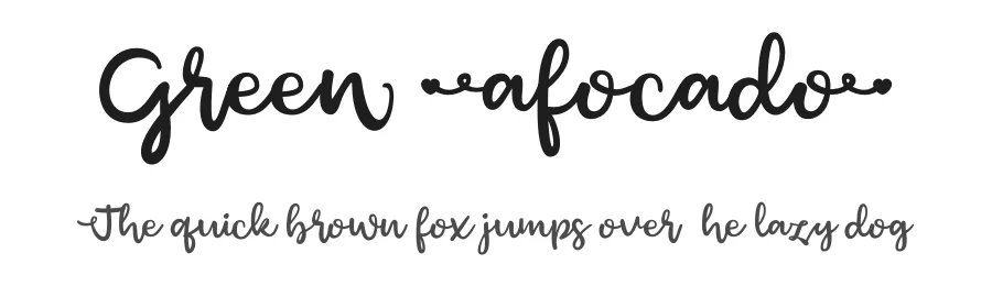 Green afocado by joko setiono β Script Font