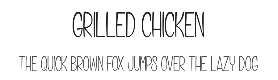 Grilled Chicken by dcoxy Medina Gregory — Display Font