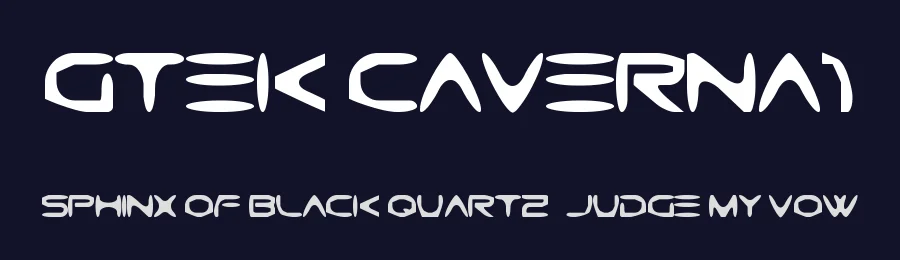 Gtek Caverna1 by Carlos Matteoli a.k.a. Qbotype — Display Font — thumbnail 2