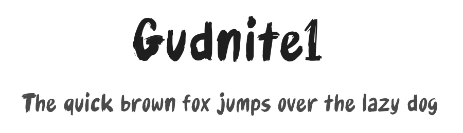 Gudnite1 by Degi Kurniawan — Display Font