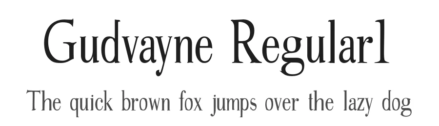 Gudvayne Regular1 by Degi Kurniawan — Serif Font