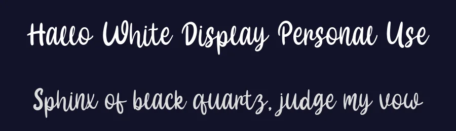 Hallo White Display Personal Use by Fadli Ramadhan Iskandar — Display Font — thumbnail 2