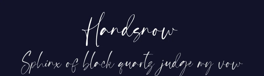 Handsnow by Muhamad Yusron  Billah — Script Font — thumbnail 2