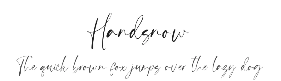 Handsnow by Muhamad Yusron Billah — Script Font