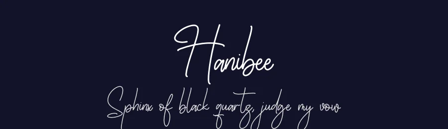 Hanibee by Heru Utama Putra — Script Font — thumbnail 2