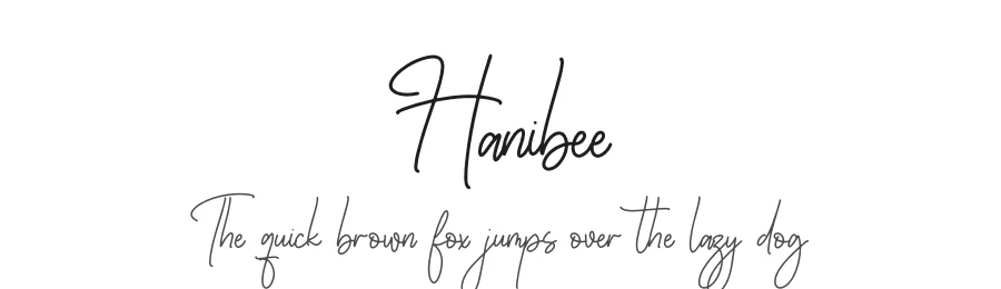 Hanibee by Heru Utama Putra — Script Font