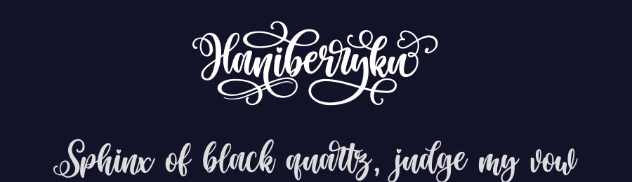 Haniberryku by M Arif Dwi Prasetyo & Eko Nurcahyo — Display Font — thumbnail 2