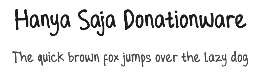 Hanya Saja Donationware by Imagi Factory β Script Font