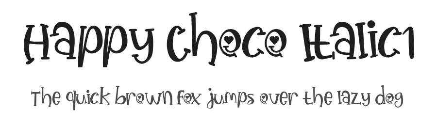Happy Choco Italic1 by Heru Utama Putra — Display Font
