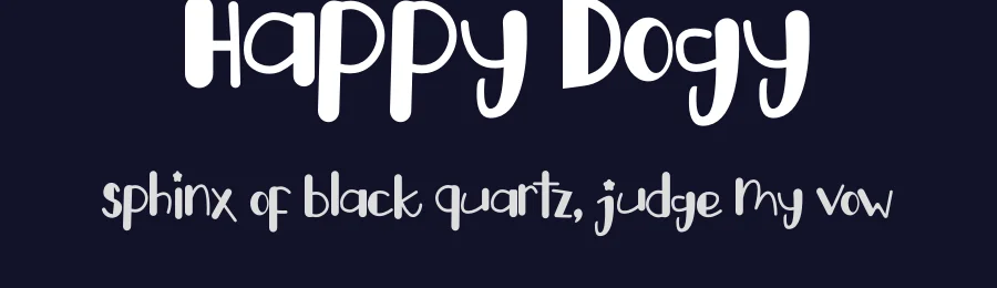 Happy Dogy by Heru Utama Putra — Display Font — thumbnail 2