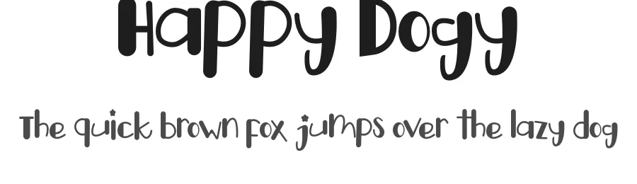 Happy Dogy by Heru Utama Putra — Display Font