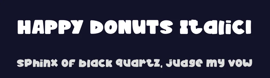 HAPPY DONUTS Italic1 by Heru Utama Putra — Display Font — thumbnail 2