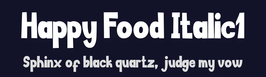 Happy Food Italic1 by Heru Utama Putra — Display Font — thumbnail 2