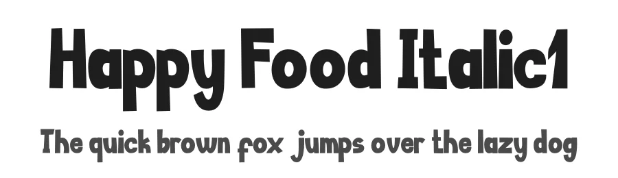 Happy Food Italic1 by Heru Utama Putra — Display Font