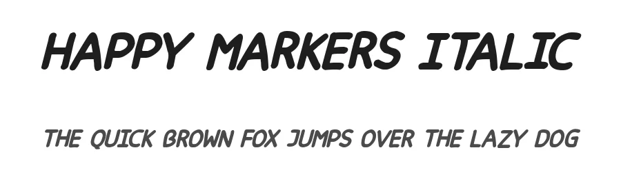Happy markers Italic by Joseph Dawson — Display Font
