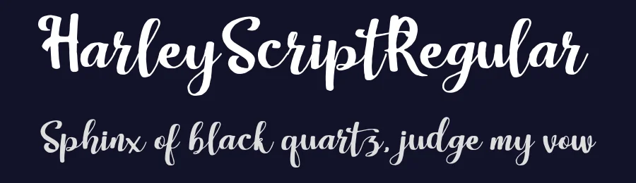 HarleyScriptRegular by Suandana I Pande Made — Script Font — thumbnail 2