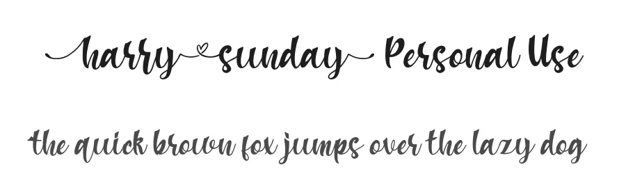 harry sunday Personal Use by Fadli Ramadhan Iskandar — Script Font