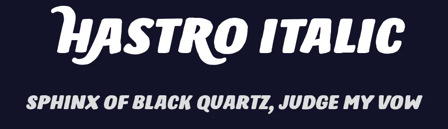 Hastro Italic by Situjuh Nazara — Display Font — thumbnail 2