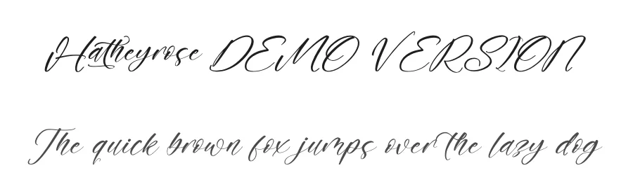 Hatheyrose DEMO VERSION by Heru Utama Putra — Script Font