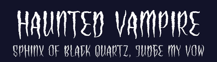 Haunted Vampire by Heru Utama Putra — Display Font — thumbnail 2
