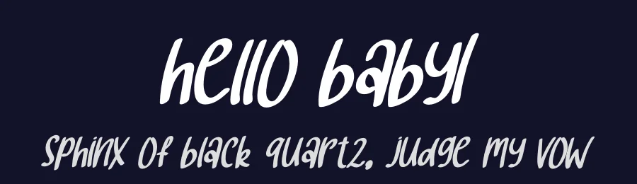 hello baby1 by Heru Utama Putra — Script Font — thumbnail 2