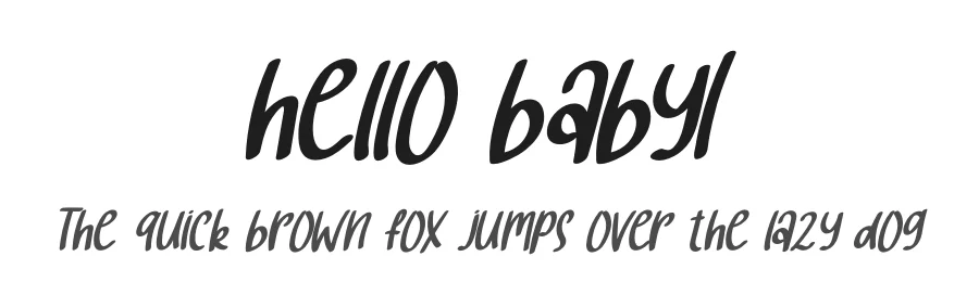 hello baby1 by Heru Utama Putra — Script Font