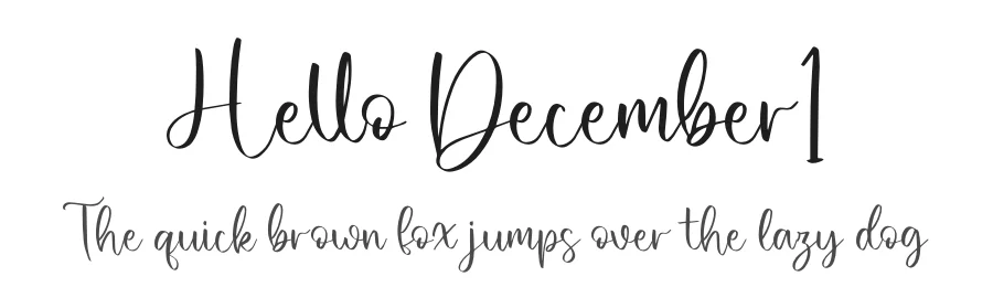 Hello December1 by Heru Utama Putra — Script Font