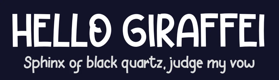 HELLO GIRAFFE1 by Heru Utama Putra — Display Font — thumbnail 2
