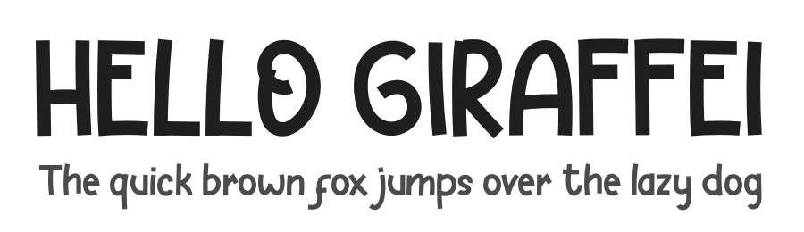 HELLO GIRAFFE1 by Heru Utama Putra — Display Font