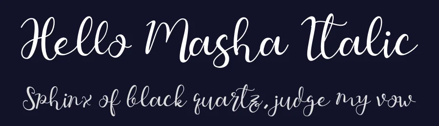 Hello Masha Italic by Heru Utama Putra — Script Font — thumbnail 2