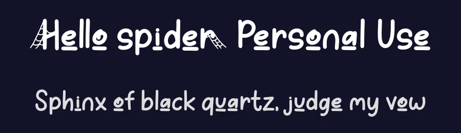 hello spider Personal Use by Fadli Ramadhan Iskandar — Script Font — thumbnail 2